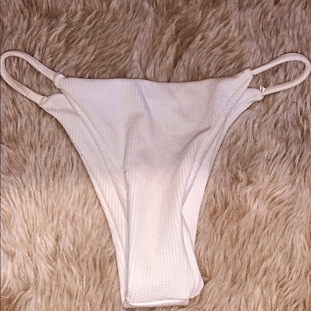 White bikini bottoms